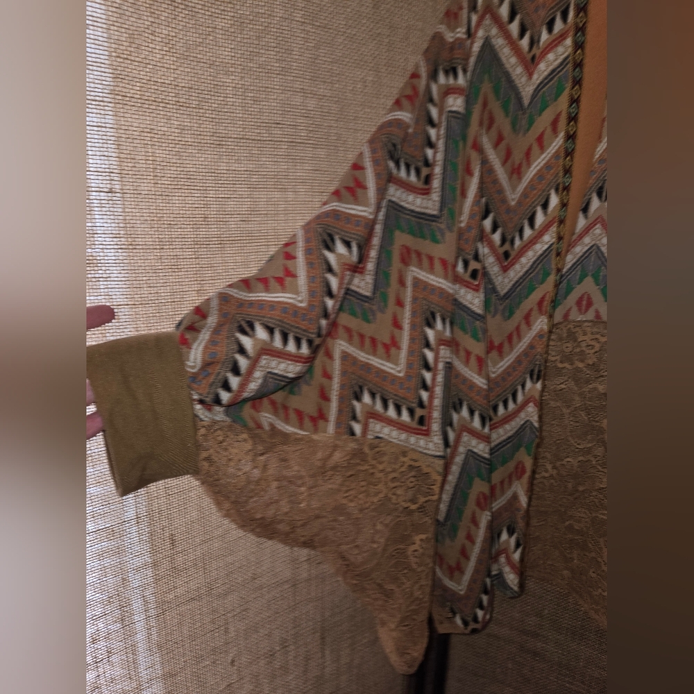 Women's Flying Tomato Muticolor Batwing Kimono/Cardigan Size Large - Picture 2 of 10